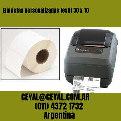 Etiquetas personalizadas textil 30 x 10