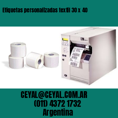Etiquetas personalizadas textil 30 x 40