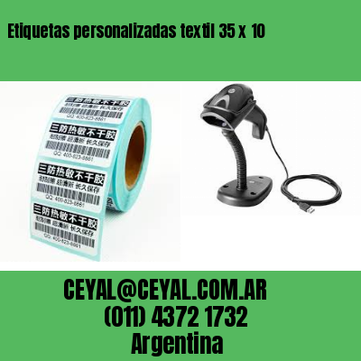 Etiquetas personalizadas textil 35 x 10
