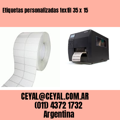 Etiquetas personalizadas textil 35 x 15