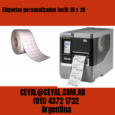 Etiquetas personalizadas textil 35 x 20