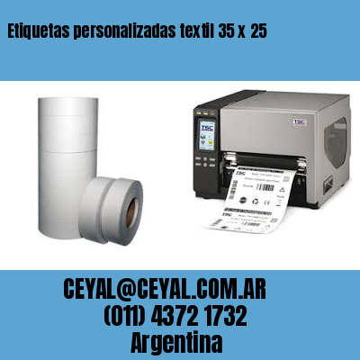 Etiquetas personalizadas textil 35 x 25