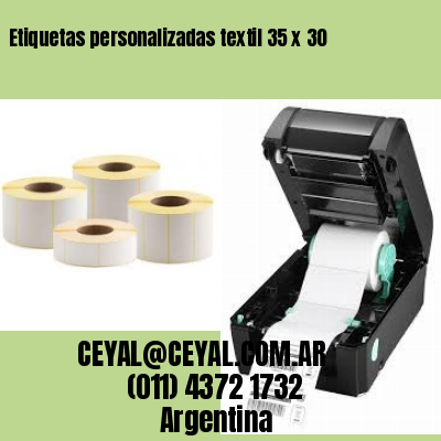 Etiquetas personalizadas textil 35 x 30