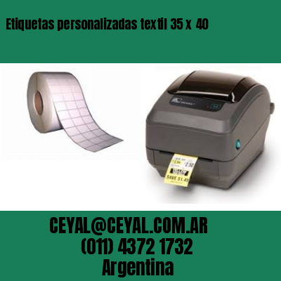 Etiquetas personalizadas textil 35 x 40
