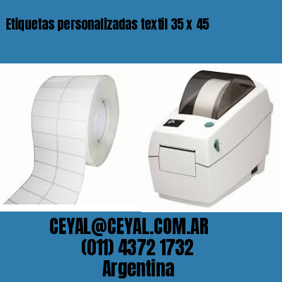 Etiquetas personalizadas textil 35 x 45