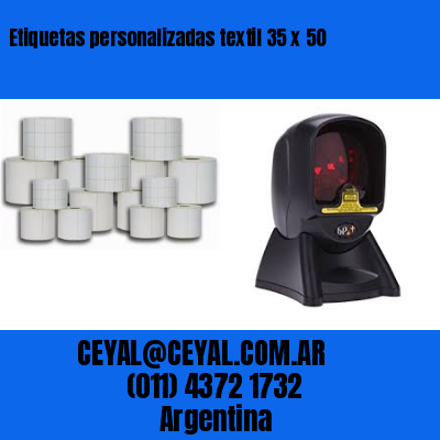 Etiquetas personalizadas textil 35 x 50