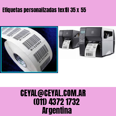 Etiquetas personalizadas textil 35 x 55