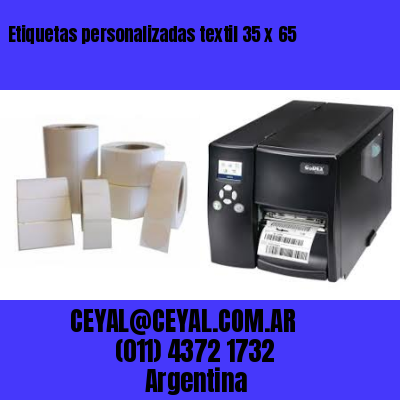 Etiquetas personalizadas textil 35 x 65