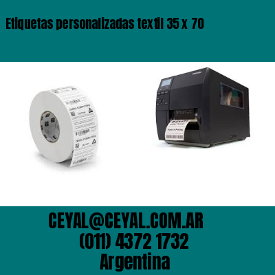 Etiquetas personalizadas textil 35 x 70