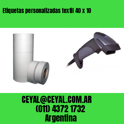 Etiquetas personalizadas textil 40 x 10