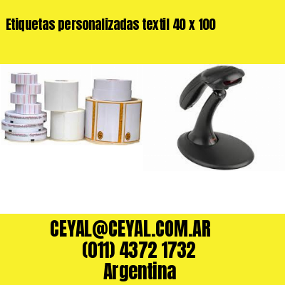 Etiquetas personalizadas textil 40 x 100