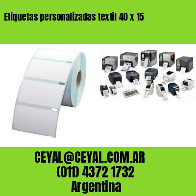 Etiquetas personalizadas textil 40 x 15