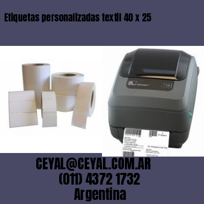Etiquetas personalizadas textil 40 x 25
