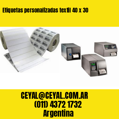 Etiquetas personalizadas textil 40 x 30