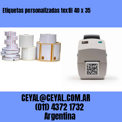 Etiquetas personalizadas textil 40 x 35