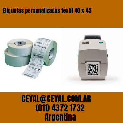 Etiquetas personalizadas textil 40 x 45