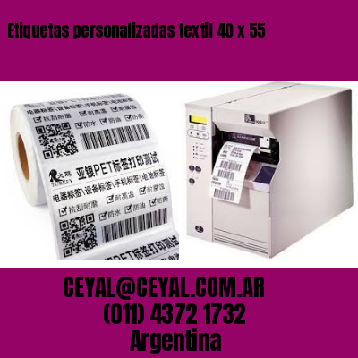 Etiquetas personalizadas textil 40 x 55