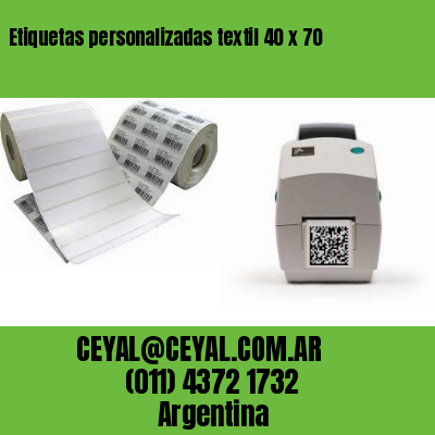 Etiquetas personalizadas textil 40 x 70