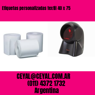 Etiquetas personalizadas textil 40 x 75