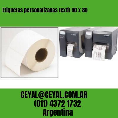 Etiquetas personalizadas textil 40 x 80