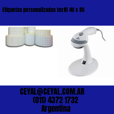 Etiquetas personalizadas textil 40 x 85