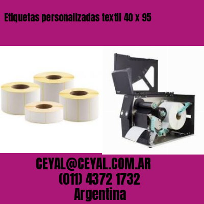 Etiquetas personalizadas textil 40 x 95