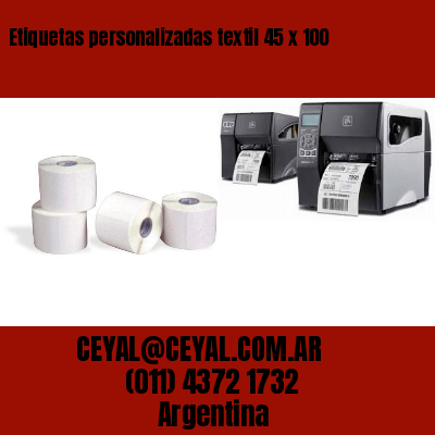 Etiquetas personalizadas textil 45 x 100
