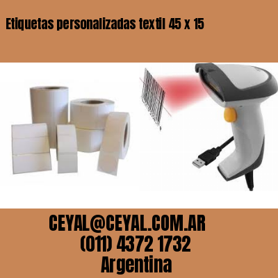 Etiquetas personalizadas textil 45 x 15