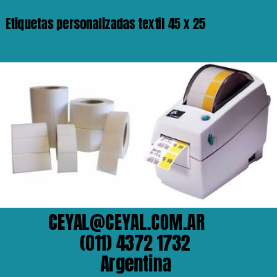 Etiquetas personalizadas textil 45 x 25
