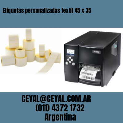 Etiquetas personalizadas textil 45 x 35