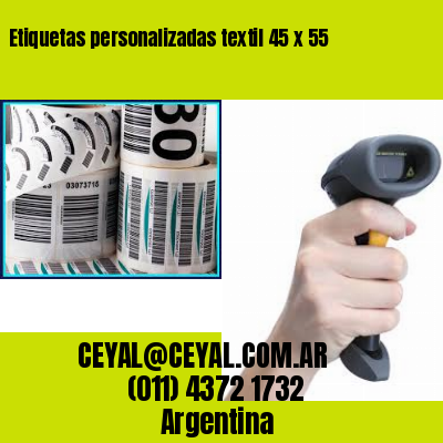 Etiquetas personalizadas textil 45 x 55