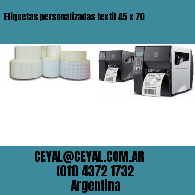 Etiquetas personalizadas textil 45 x 70