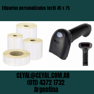 Etiquetas personalizadas textil 45 x 75