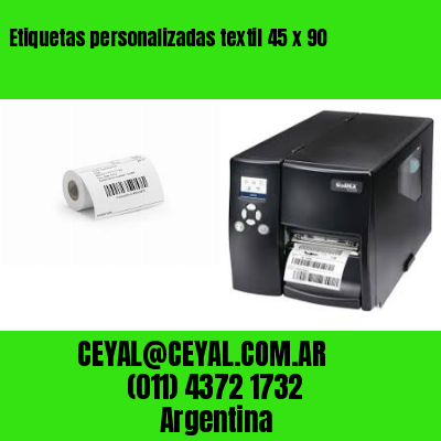 Etiquetas personalizadas textil 45 x 90