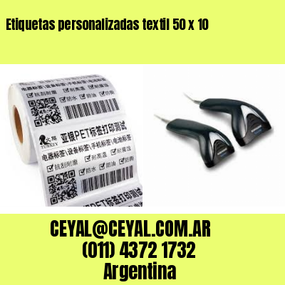 Etiquetas personalizadas textil 50 x 10