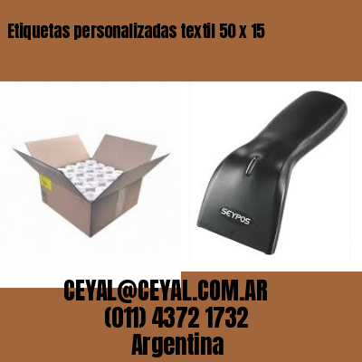 Etiquetas personalizadas textil 50 x 15