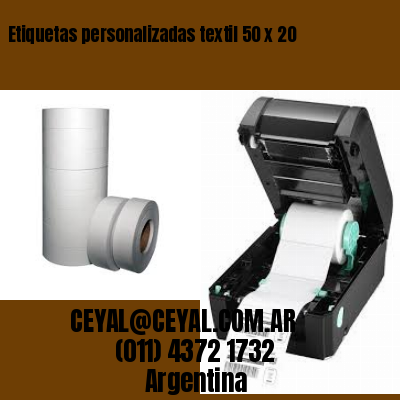 Etiquetas personalizadas textil 50 x 20