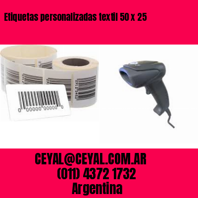 Etiquetas personalizadas textil 50 x 25