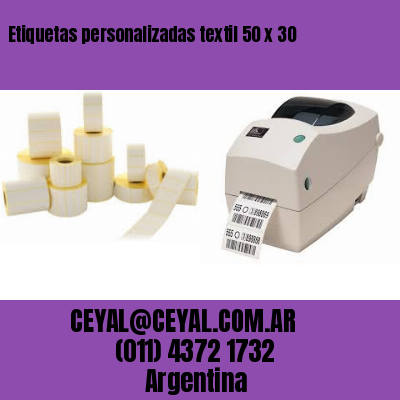 Etiquetas personalizadas textil 50 x 30