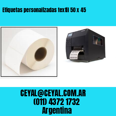 Etiquetas personalizadas textil 50 x 45