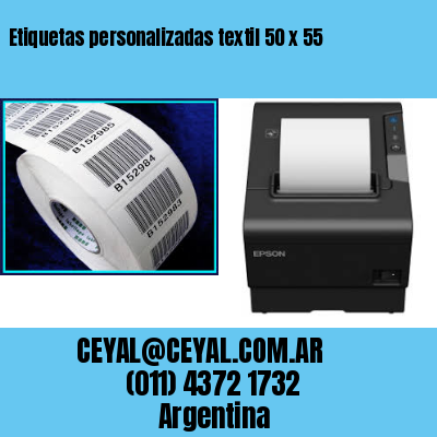 Etiquetas personalizadas textil 50 x 55