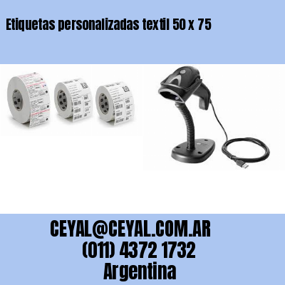 Etiquetas personalizadas textil 50 x 75
