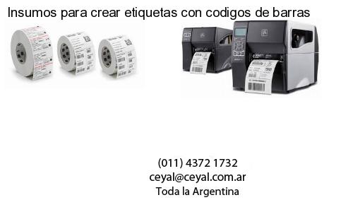 Insumos para crear etiquetas con codigos de barras