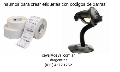 Insumos para crear etiquetas con codigos de barras