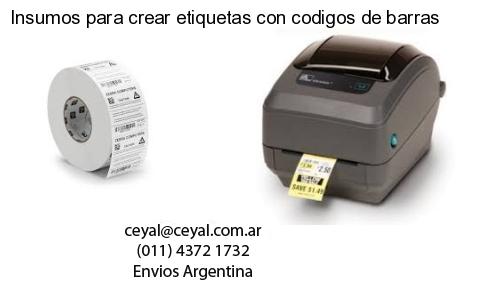Insumos para crear etiquetas con codigos de barras