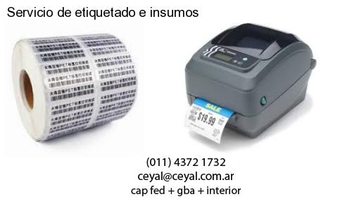 Servicio de etiquetado e insumos