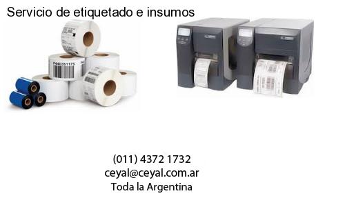 Servicio de etiquetado e insumos
