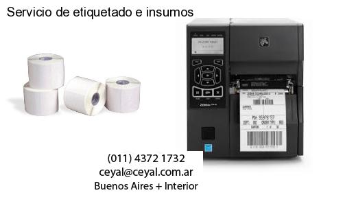 Servicio de etiquetado e insumos