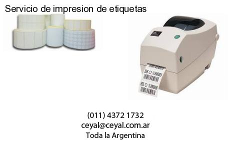 Servicio de impresion de etiquetas