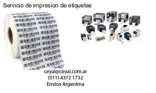 Servicio de impresion de etiquetas
